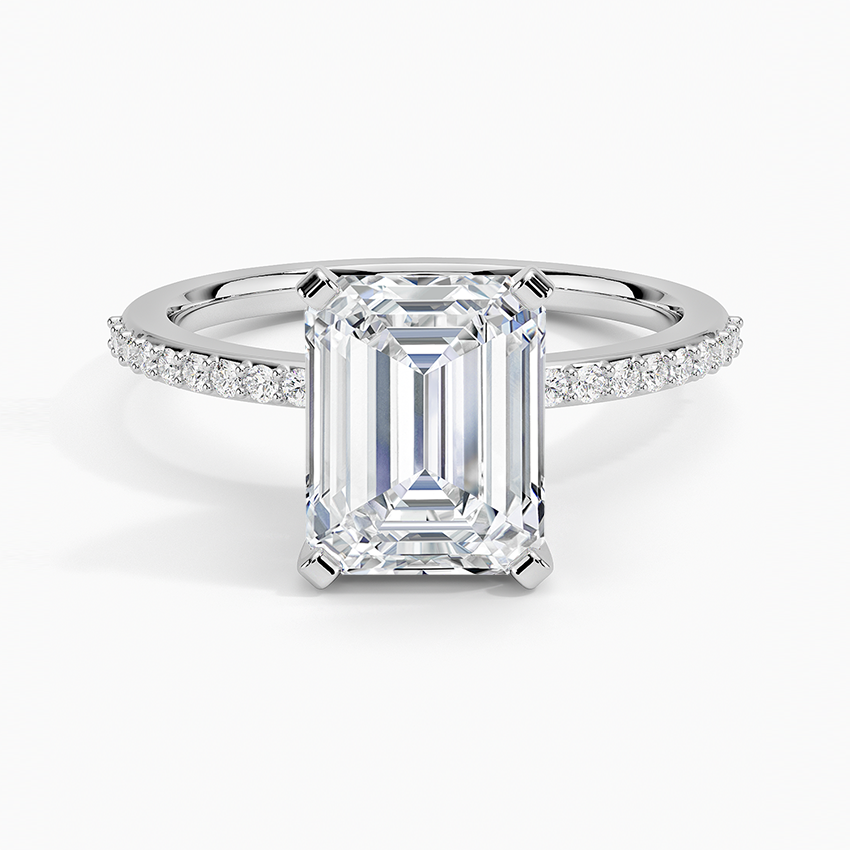Delicate Shared Prong Diamond Engagement Ring