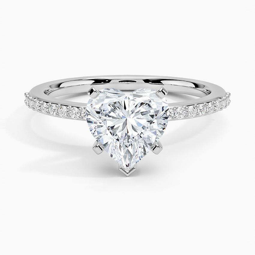 Delicate Shared Prong Diamond Engagement Ring