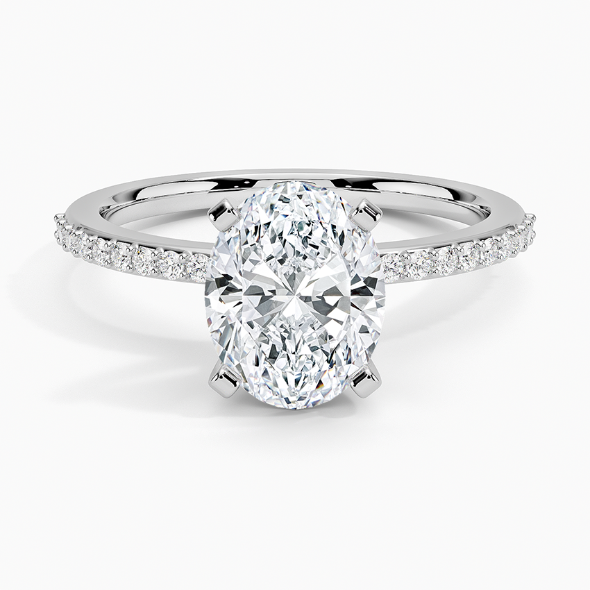 Delicate Shared Prong Diamond Engagement Ring