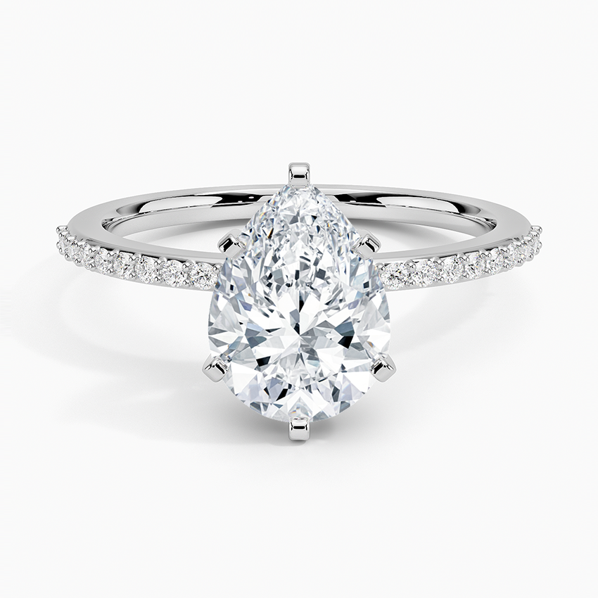 Delicate Shared Prong Diamond Engagement Ring
