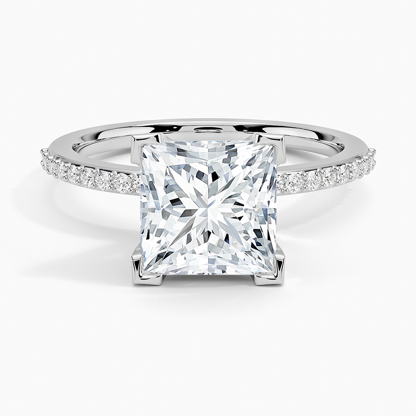 Delicate Shared Prong Diamond Engagement Ring