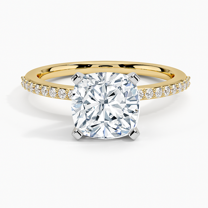 Delicate Shared Prong Diamond Engagement Ring