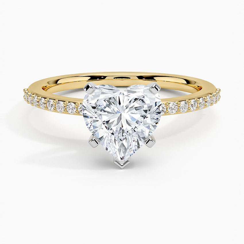 Delicate Shared Prong Diamond Engagement Ring