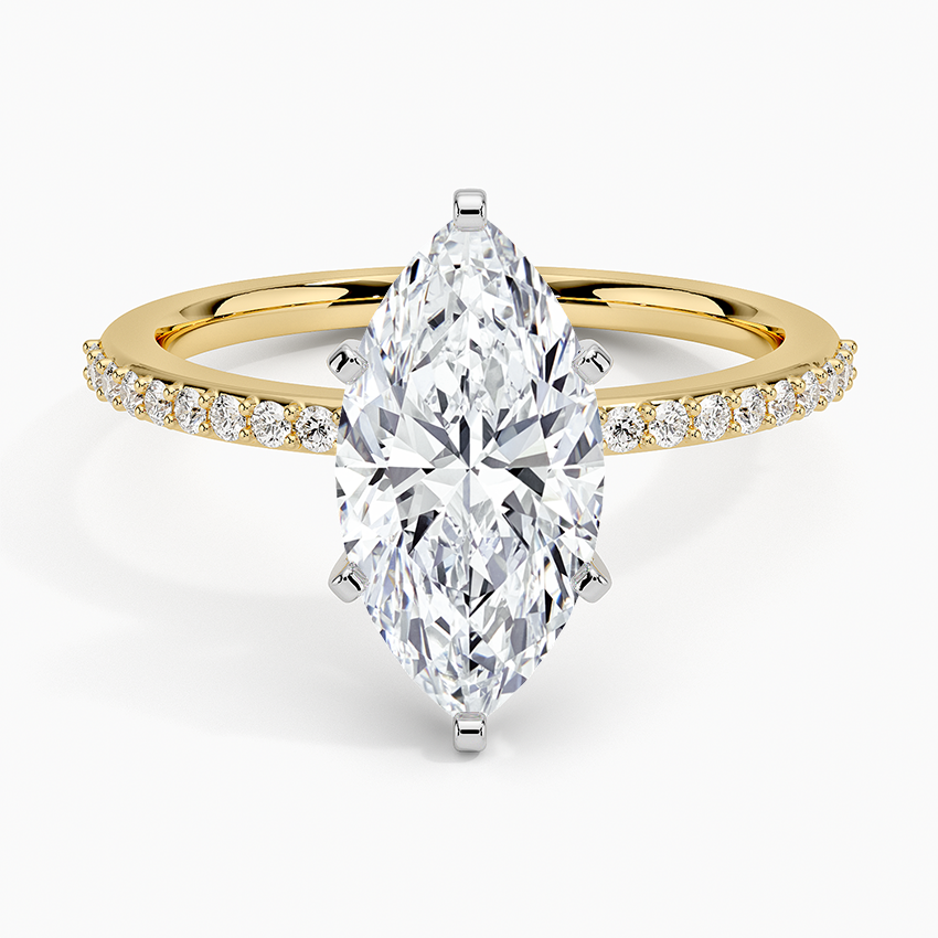 Delicate Shared Prong Diamond Engagement Ring
