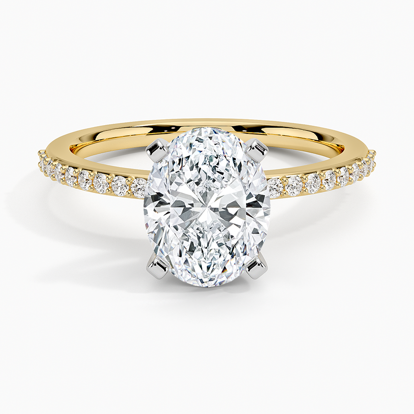 Delicate Shared Prong Diamond Engagement Ring