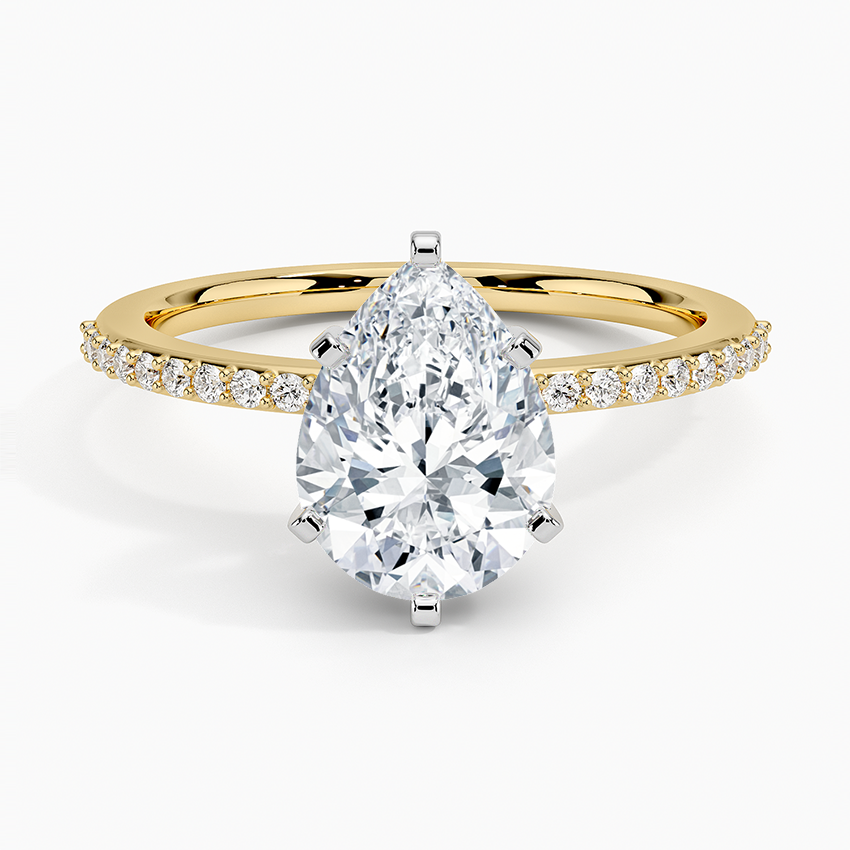 Delicate Shared Prong Diamond Engagement Ring