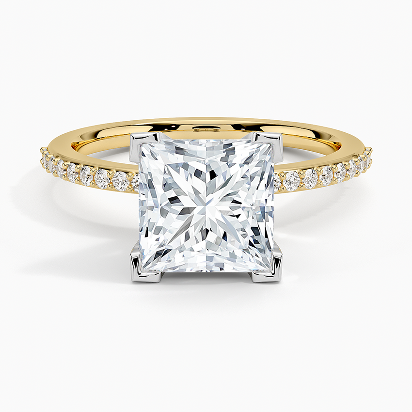 Delicate Shared Prong Diamond Engagement Ring