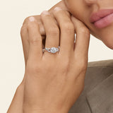 Azalea Twist Diamond Engagement Ring in white gold