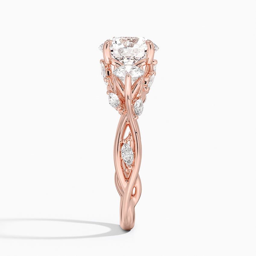 Secret Garden Three Stone Diamond Engagement Ring