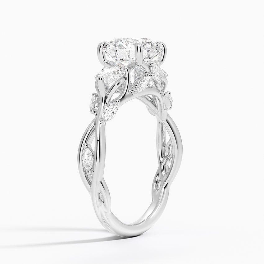 Secret Garden Three Stone Diamond Engagement Ring