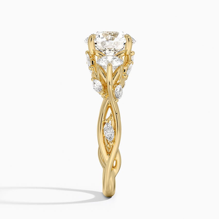 Secret Garden Three Stone Diamond Engagement Ring