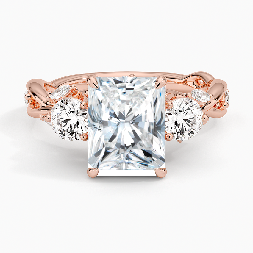 Secret Garden Three Stone Diamond Engagement Ring