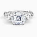 Secret Garden Three Stone Diamond Engagement Ring