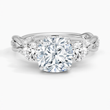 Secret Garden Three Stone Diamond Engagement Ring