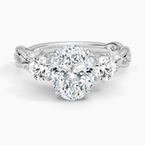 Secret Garden Three Stone Diamond Engagement Ring