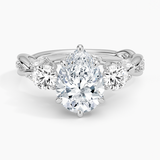 Secret Garden Three Stone Diamond Engagement Ring