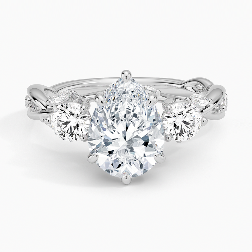 Secret Garden Three Stone Diamond Engagement Ring