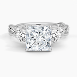 Secret Garden Three Stone Diamond Engagement Ring