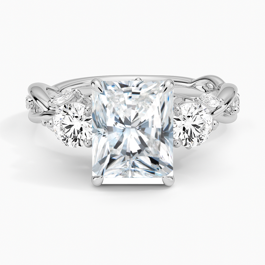 Secret Garden Three Stone Diamond Engagement Ring