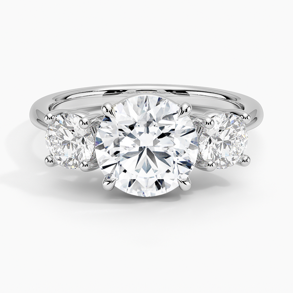 Luxe Selene Three Stone Diamond Engagement Ring