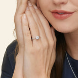Viviana One-Quarter Coverage Diamond Engagement Ring in white gold