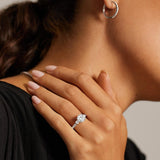 Amelie Three Stone Diamond Engagement Ring — image 2