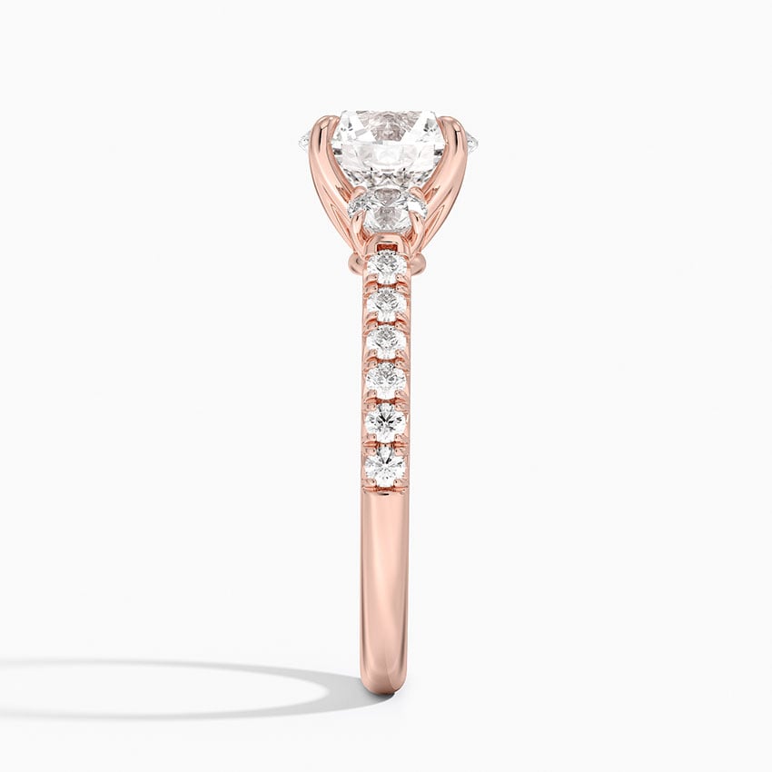 Amelie Three Stone Diamond Engagement Ring