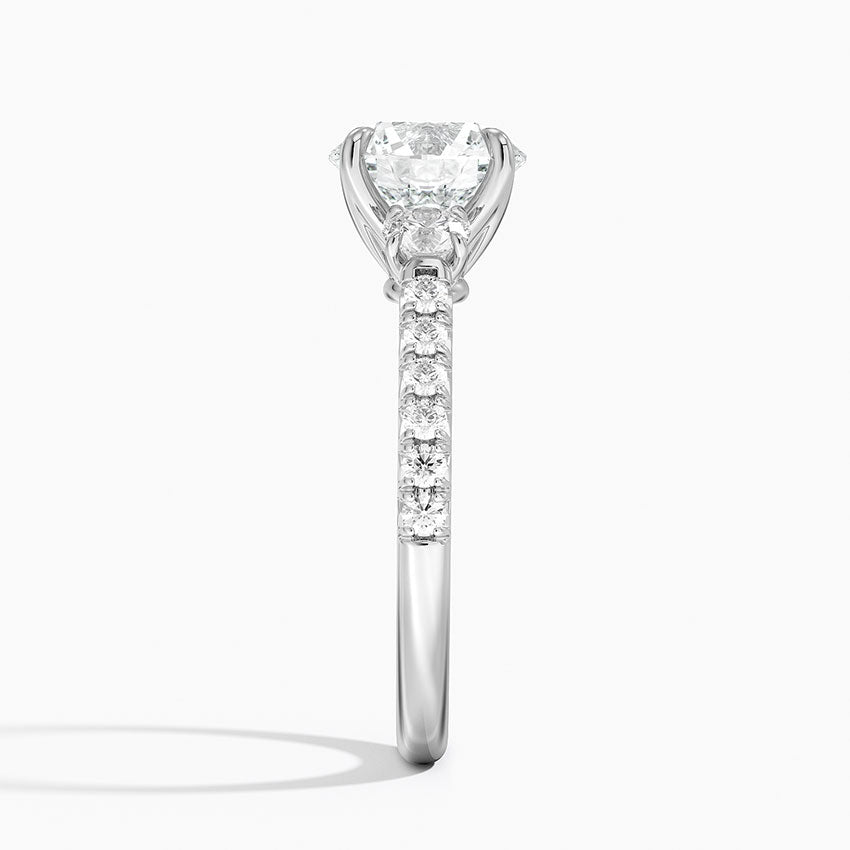 Amelie Three Stone Diamond Engagement Ring