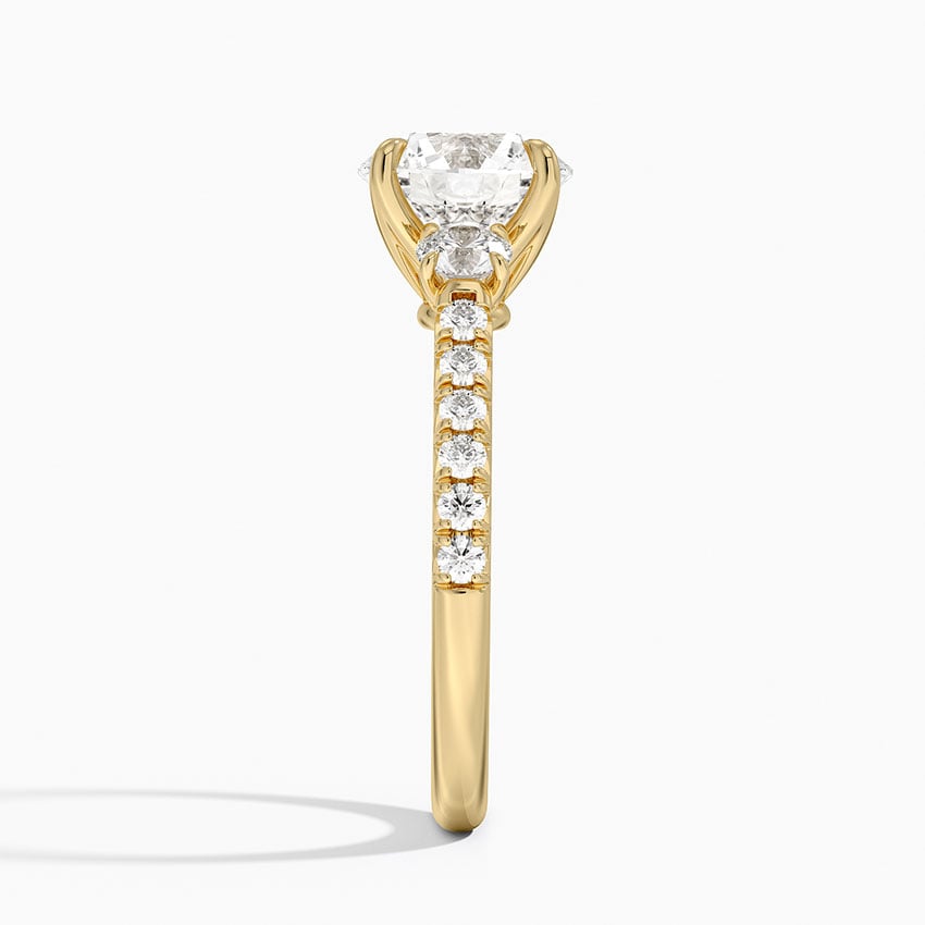 Amelie Three Stone Diamond Engagement Ring