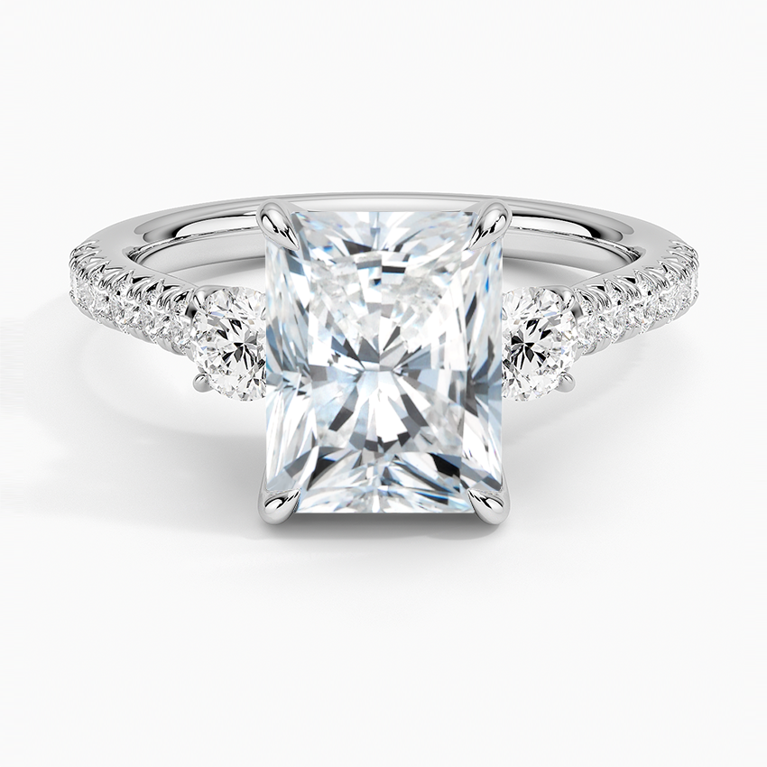 Amelie Three Stone Diamond Engagement Ring