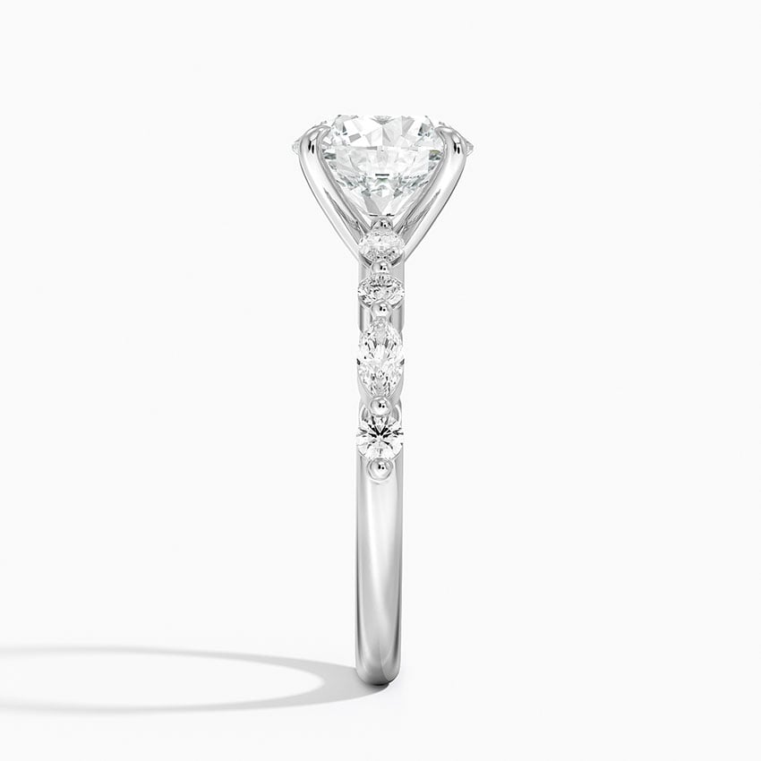 Versailles Half-Coverage Diamond Engagement Ring