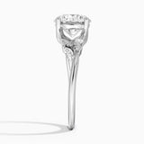 Arden Diamond Engagement Ring with a Round cut diamond in white gold — profile view