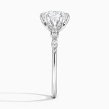 Rochelle Diamond Engagement Ring with a Round cut diamond in white gold — profile view