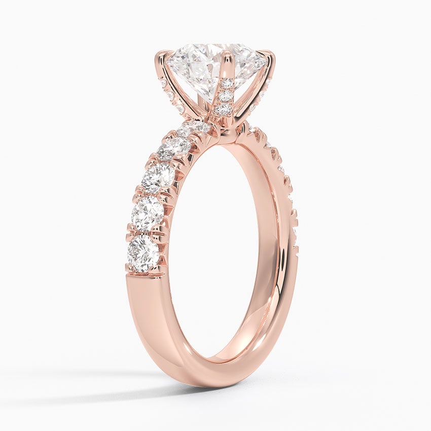 Ellora Half Coverage Diamond Engagement Ring