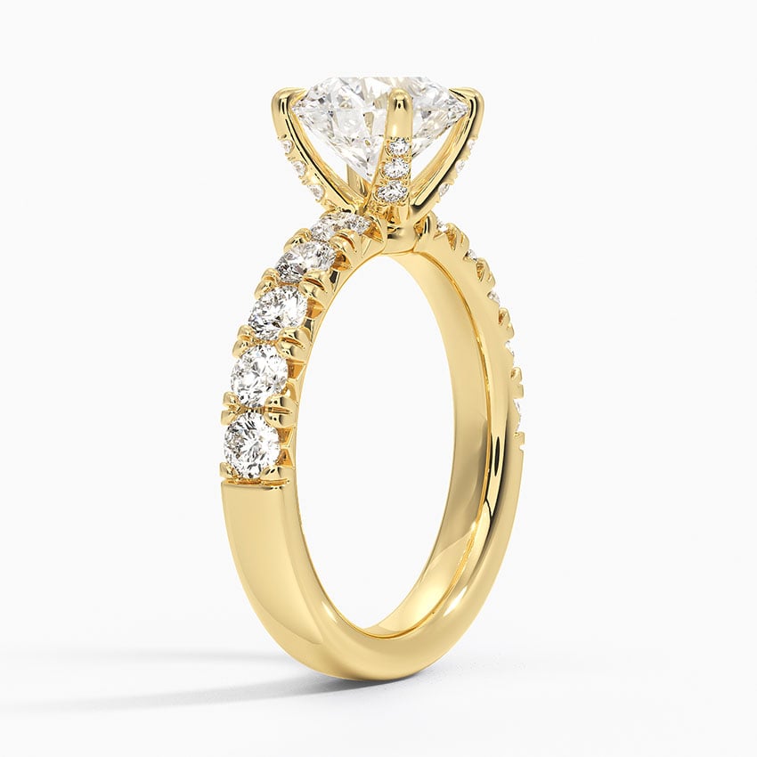 Ellora Half Coverage Diamond Engagement Ring