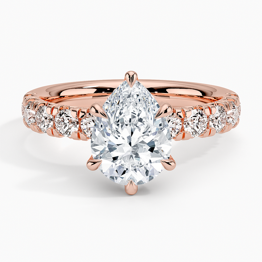 Ellora Half Coverage Diamond Engagement Ring