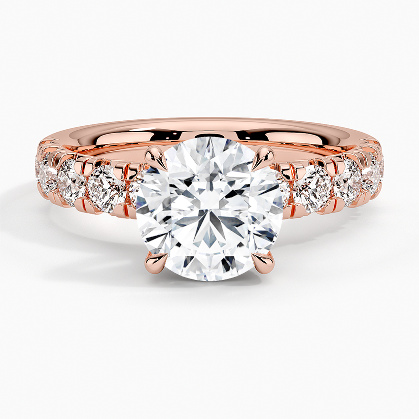 Ellora Half Coverage Diamond Engagement Ring