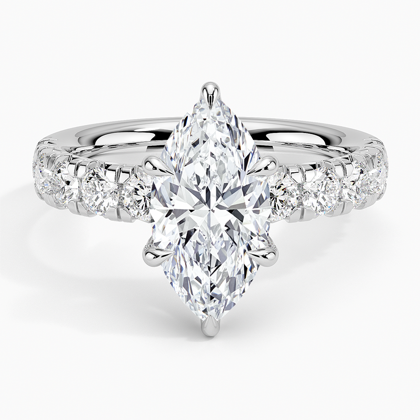 Ellora Half Coverage Diamond Engagement Ring
