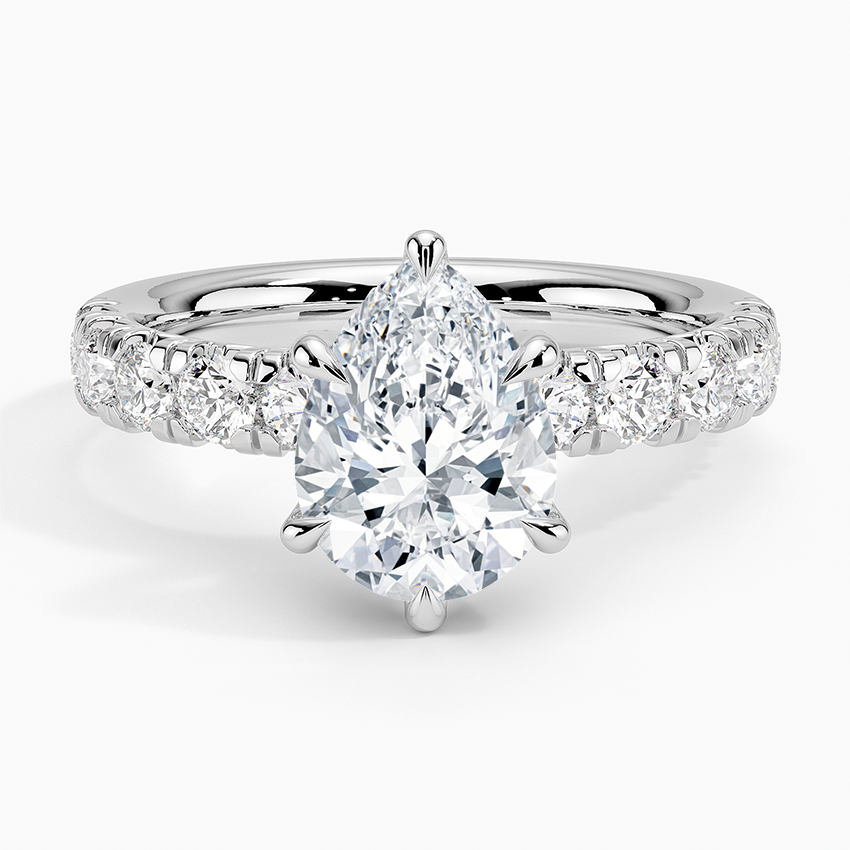 Ellora Half Coverage Diamond Engagement Ring