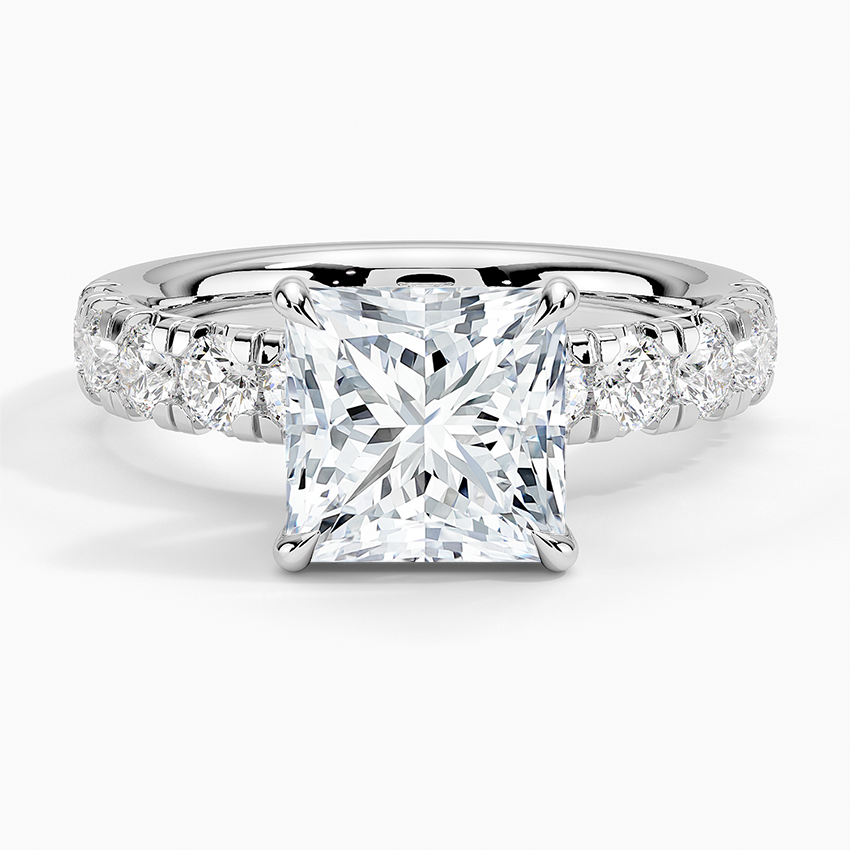 Ellora Half Coverage Diamond Engagement Ring