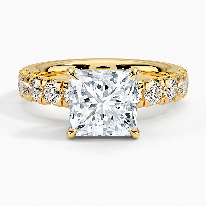 Ellora Half Coverage Diamond Engagement Ring