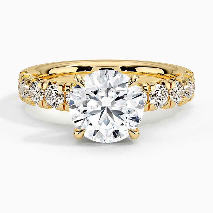 Ellora Half Coverage Diamond Engagement Ring