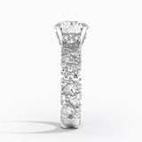 Glacé Diamond Engagement Ring with a Round cut diamond in white gold — profile view