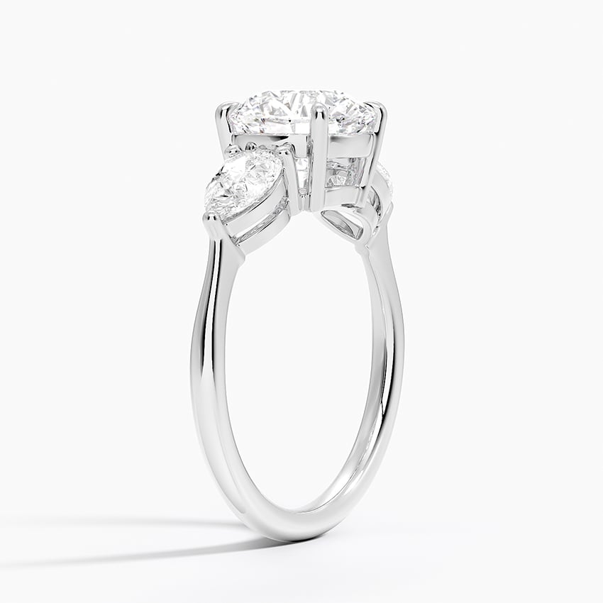 Luxe Opera Three Stone Diamond Engagement Ring