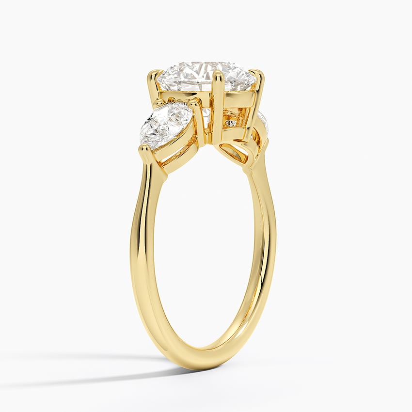 Luxe Opera Three Stone Diamond Engagement Ring