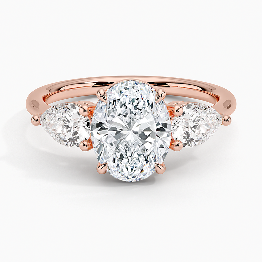 Luxe Opera Three Stone Diamond Engagement Ring