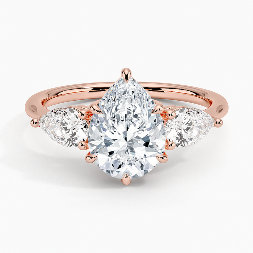 Luxe Opera Three Stone Diamond Engagement Ring