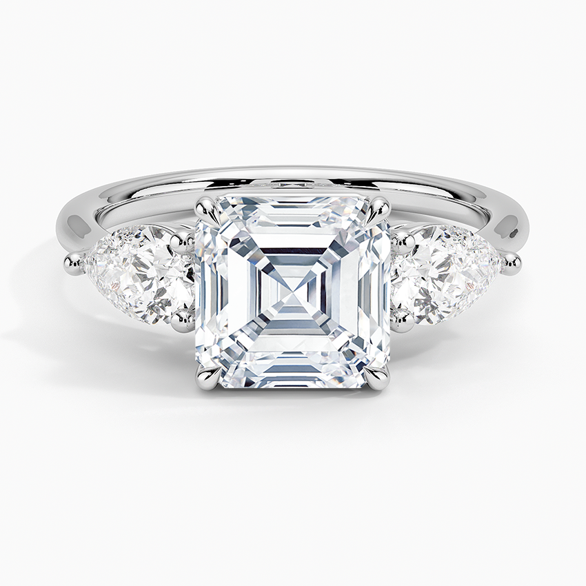 Luxe Opera Three Stone Diamond Engagement Ring