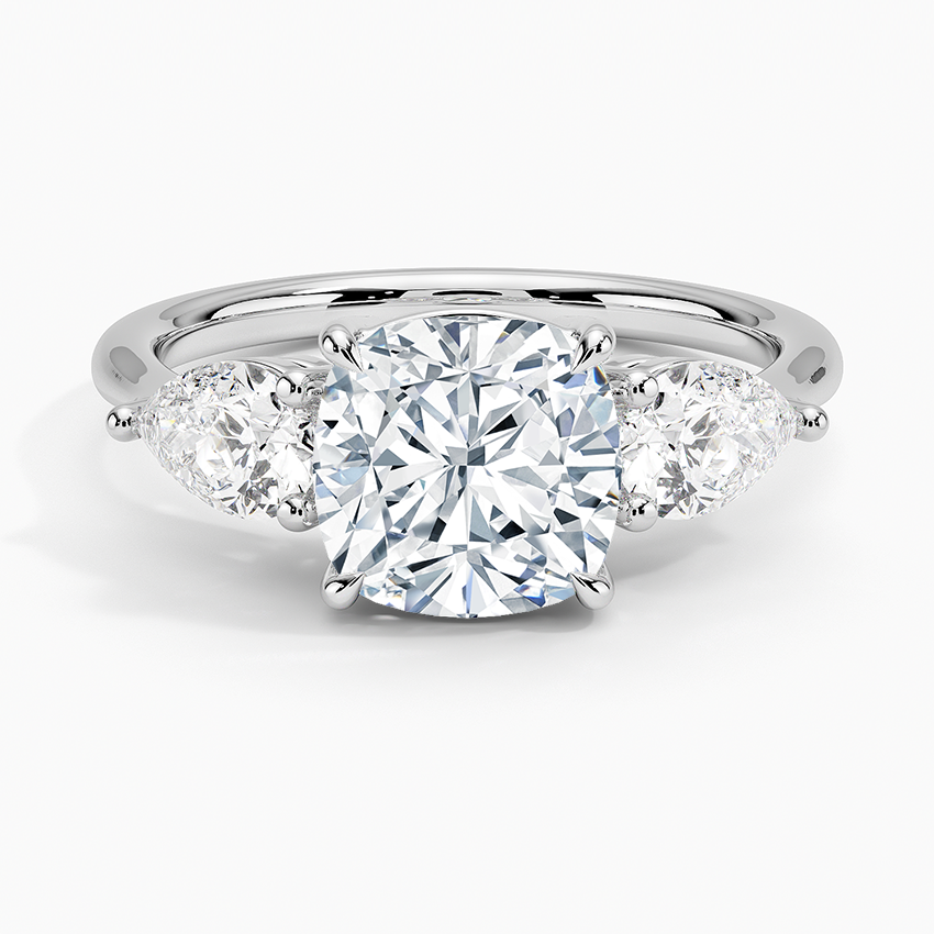 Luxe Opera Three Stone Diamond Engagement Ring