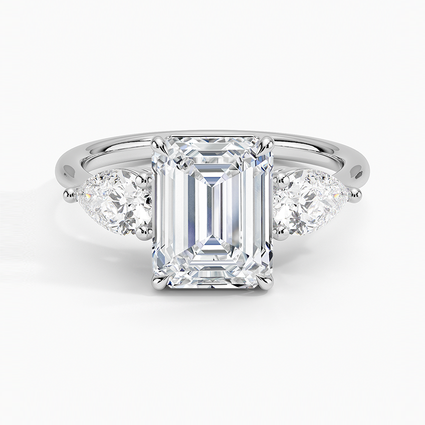 Luxe Opera Three Stone Diamond Engagement Ring
